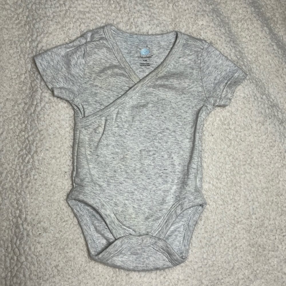 Cloud Island V Neck Onesie 0-3m